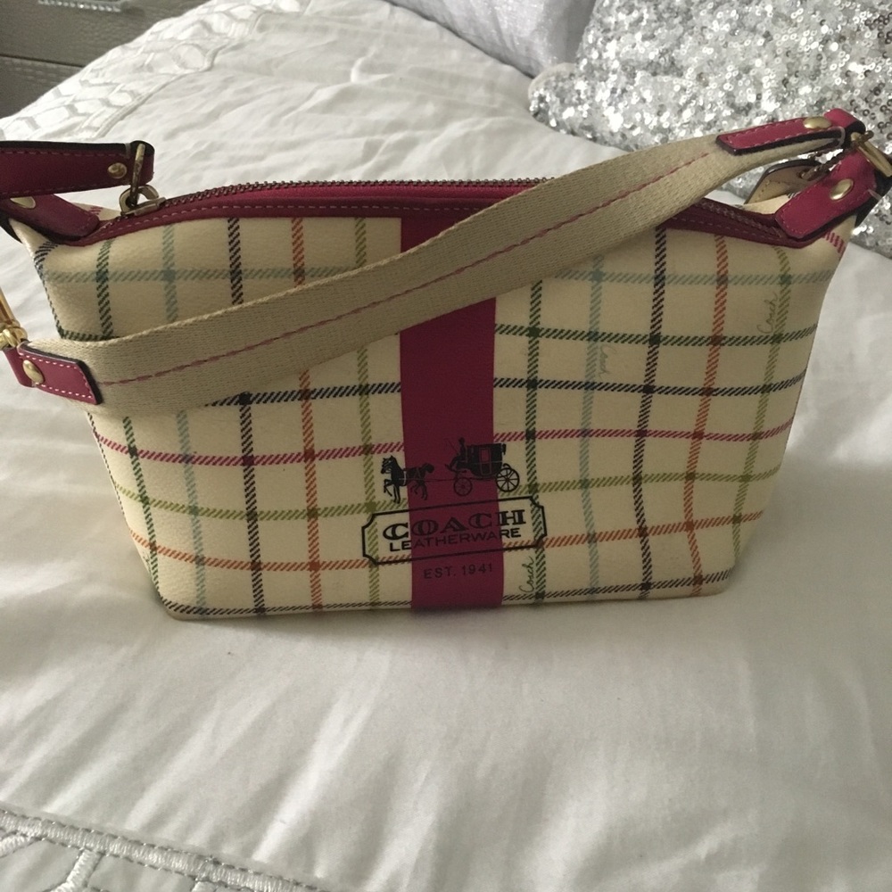 Coach checkered purse
